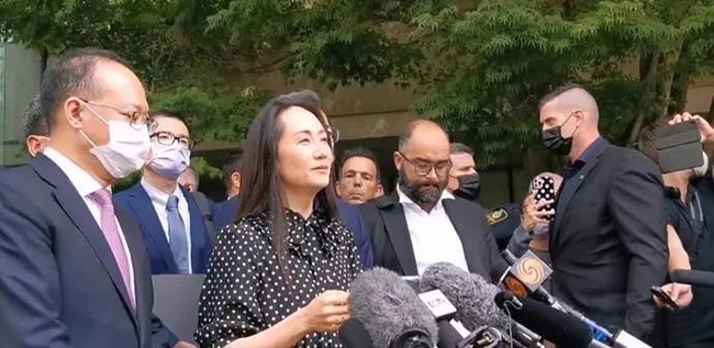 孟晚舟获释，今晚抵达深圳：感谢祖国和人民的支持！